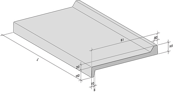 Fensterbänke Typ KK